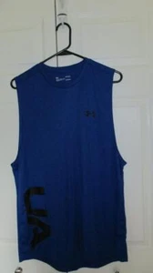 Under Armour Heatgear Activewear Tank Top Blue Mens Large   (GE) - Picture 1 of 3