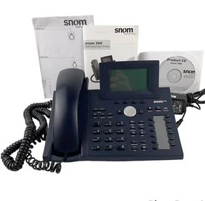 Snom 360 Business Telephone SIP IP VoIP Handset Power Supply Manual & Install CD - Picture 1 of 14