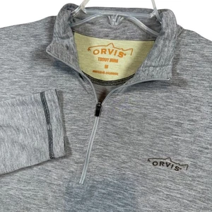 Orvis Trout Bum Quarter Zip Pullover Herren Gr. Medium grau Langarmshirt - Bild 1 von 6