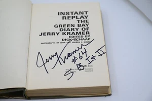 JERRY KRAMER SIGNED 1968 First Edition INSTANT REPLAY- Green Bay Diary. HC/DJ - Foto 1 di 3