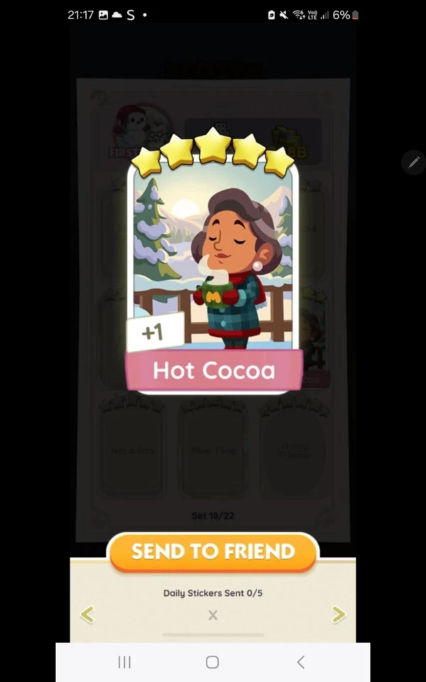 Monopoly Go Cards Hot Cocoa - Image 1 of 1