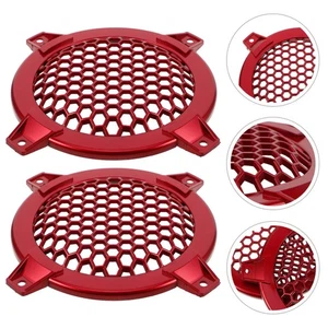  2 Pcs Grill Horn Protective Cases Round Covers Plastic Door Speaker - Picture 1 of 12