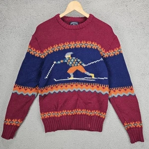 Vintage Boat House Row Sweater Men's Size M Skiing Fisherman Winter 100% Wool - Picture 1 of 10
