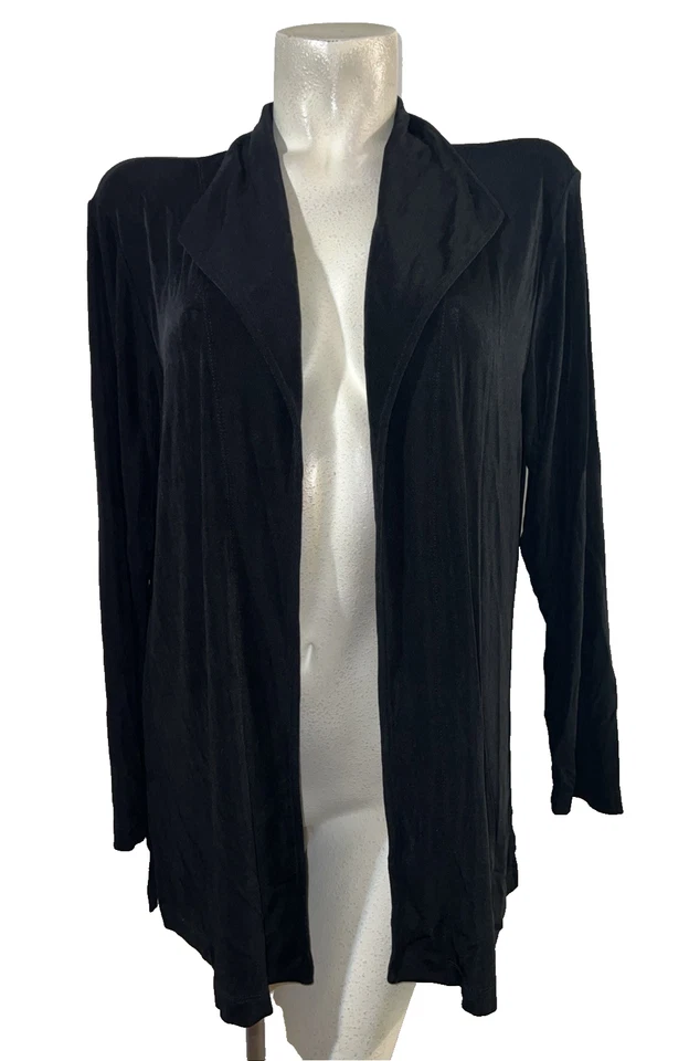 Chico’s travelers Jacket Size XL (3) Black Long Sleeve Open Slinky Cardigan - Image 1 of 4