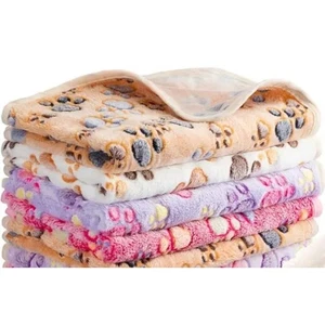 Warm & Soft Fluffy Fleece Flannel Pet Cat Dog Blanket Mat Throw 24x16" SMALL 4pk - Picture 1 of 6