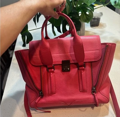Bolso Cartera 3.1 Phillip Lim Rosa Tiburón Cuero Repujado Mediano Pashli Foto 1 de 4