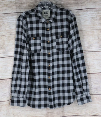Красивая гигантская одежда мужской размер большой пуговицы чек клетку фланелевая рубашка BK - Изображение 1 из 4