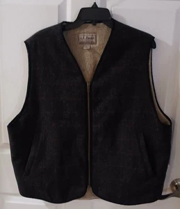 Vintage L.L. Chaleco de lana Bean para hombre talla XL forrado Sherpa  - Imagen 1 de 4