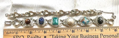 2 винтажных браслета 1 Sarah Coventry 1 стразы серебро Clr 8 дюймов БЫСТРЫЙ Hndlng - Изображение 1 из 4