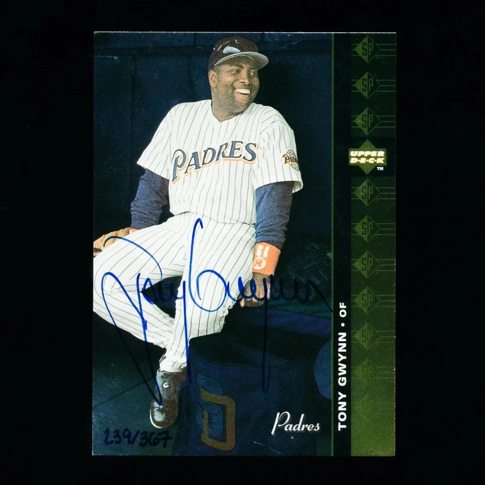Tony Gwynn 1997 cubierta superior recompra automática/367 UDA auténtico 1994 cubierta superior SP Foto 1 de 4