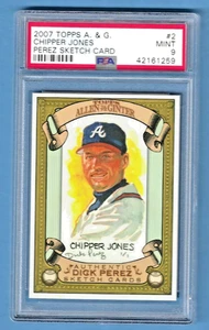 2007 Topps A & G Chipper Jones Braves #2 PSA 9 #42161259 HOF 2018 - Picture 1 of 2