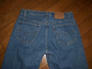 USA LEVI'S 501 BUTTON FLY DENIM JEANS 32" W 32" L MEDIUM WASHED INDIGO BLUE - Bild 1 von 5
