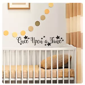 Once Upon a Time Inspirational Wall Decal Sticker Quote Vinyl Art Home Decor - Picture 1 of 6