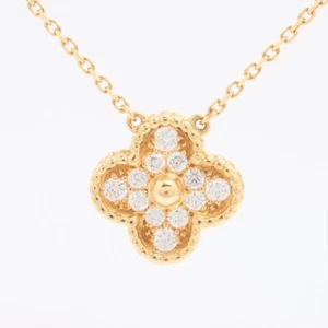 Van Cleef & Arpels Vintage Alhambra diamond Necklace 750(YG) 5.6g - Picture 1 of 5
