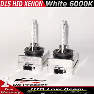 Pair D1S Bulbs 35W Xenon Headlight White 6000K Low Beam Volvo V70 MK3 2007-2015 - Picture 1 of 10