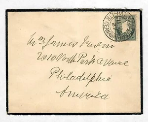 Mourning Cover Ireland To USA 1927 Sc#68 - Picture 1 of 2