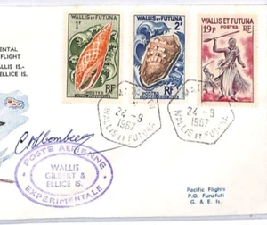 France Cols ILES WALLIS ET FUTUNA *Signed* Cover EXPERIMENTAL AIR GILBERTS YW25 - Picture 1 of 12