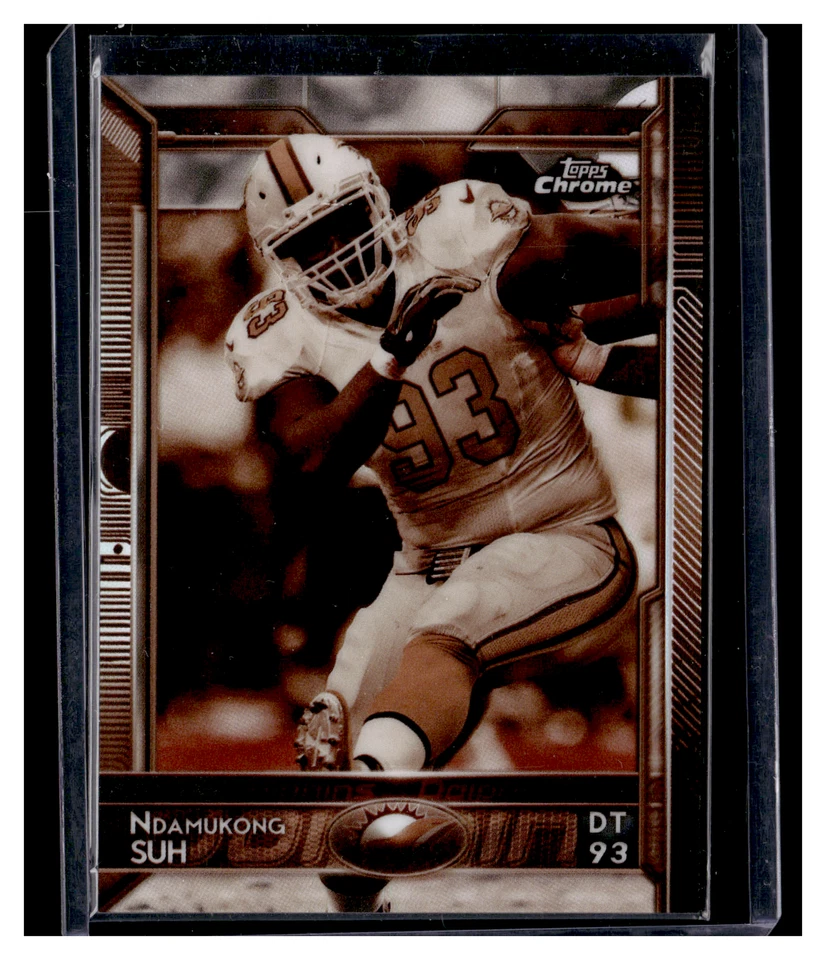 2015 Topps Chrome #22 Ndamukong Suh Sepia Refractor - Image 1 of 2