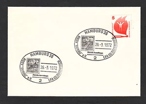 GERMANY #1074 UNADDRESSED PHILATELIC COVER HAMBURG CANCELLATION 1972 - Picture 1 of 2