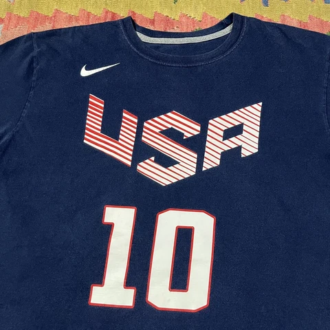 Nike Kyrie Irving Team USA Olympics Basketball Blue Jersey T-Shirt Men’s Large Cover