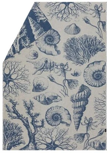 David Fussenegger Wohndecke Leinenmix Alba 'Submarine' 140/200 Marine 1239/26 - Bild 1 von 5