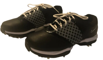 Nike Air Embellish Womens Sz 7W Golf Shoes Saddle Oxfords 418382_010 Black White - Image 1 of 4