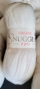 Sirdar  Snuggly 4ply Yarn White-Acrylic 6 skeins(50g) - Picture 1 of 4