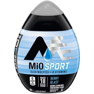 MiO Sport Berry Blast жидкий водный усилитель электролиты витамины группы В упаковка 4 шт. - Изображение 1 из 4