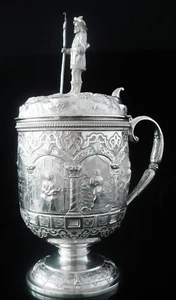Sterling Silver Tankard, George Edward & Sons, Barry Sullivan (Actor) 1880 - Picture 1 of 12
