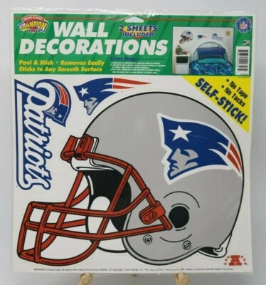 New England Patriots Football Wall Decorations Color Clings Champion Series NIP - Image 1 of 4