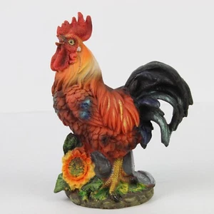 Phoenix Rooster Resin Figurine Colorful Chicken Farmhouse 6" Tall - Picture 1 of 7