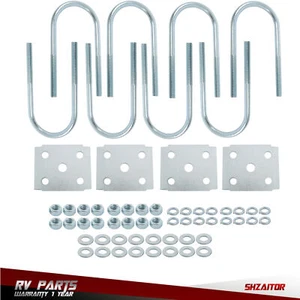 Trailer Axle U-Bolt Kit 2-3/8" Round5-1/2"Long 1/2"Diameter for 3500 lb - Picture 1 of 8