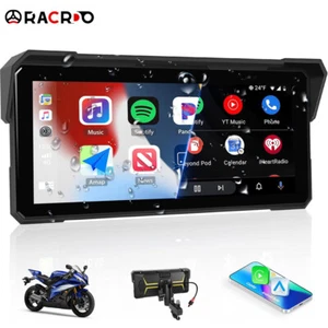8" Motorrad GPS Navigator Motorrad Carplay Navigation Wasserdicht Touchscreen BT - Bild 1 von 18