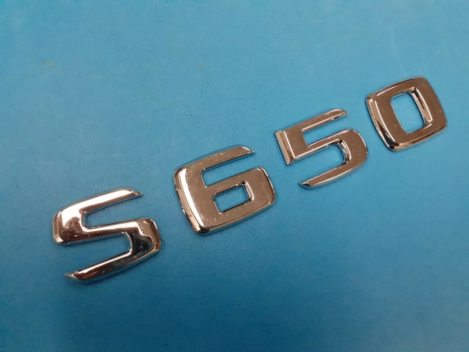 CROMO * S650 * INSIGNIA EMBLEMA LETRA MALETERO PARA MERCEDES BENZ CLASE S AMG Foto 1 de 3