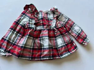 cat and jack girls Plaid Flannel Shirt Size 18 M - Picture 1 of 5