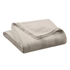 Full/Size 100% Cotton Blanket | Super Soft Breathable Lightweight Queen Mink - Picture 1 of 8