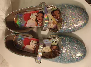 Disney Princess Blue Sparkle Glitter High Heel Shoes Size 13 - Picture 1 of 5