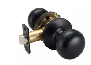 Miseno Porter Flat Ball Passage Door Knob Set, Matte Black, Model: MLK4030BK - Picture 1 of 7
