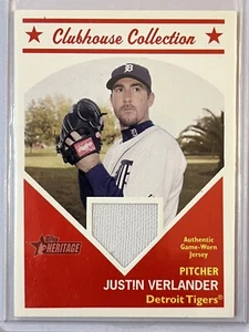 Colección Topps Heritage Clubhouse 2008 reliquia Justin Verlander juego usado #CCJV - Imagen 1 de 2