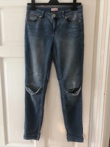 Womens Ted Baker Blue Low Rise Ripped Jeans Size 8 Waist 26 Inside Leg 30 (V) - Picture 1 of 11