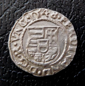 HUNGARY - FERDINAND I. (1526-1564) SILVER DENAR / 1548 K-B - Picture 1 of 2