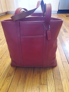 coach shoulder bolsa red