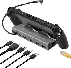 Docking Station for Steam Deck, 6 in 1 Steam Deck Dock with HDMI 4K@60Hz, 3 and - Picture 1 of 1