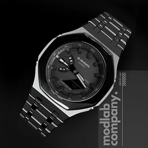 New 2024 Black Custom Casio G-Shock GA2100 Mod Watch Casioak Gift For Man - Picture 1 of 9