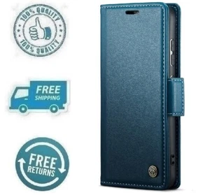 Coque téléphone bleue neuve antichoc portefeuille à rabat support pour Samsung Galaxy S24 - Photo 1 sur 7