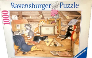 Ravensburger 1000pcCats in the Attic by Linda Jane Smith 2003 jigsaw puzzle Rare - Picture 1 of 2