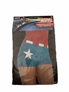 Marvel American Dream Women's Boy Shorts Size OSFM Adult Halloween Sexy Shorts - Picture 1 of 3