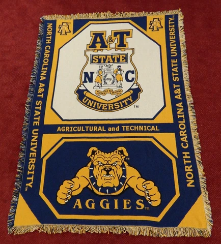 NORTH CAROLINA A&T STATE UNIVERSITY Afghan - Throw - Blanket (NC A&T) - HBCU Cover