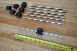 NEW 8mm dia. x 10" Linear Rail with Pillow Block Bearing x1ea -RepRap 3D Printer - Picture 1 of 12