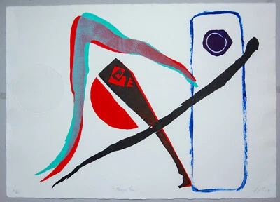 J.P. Moro: Farbradierung "Ferry Man" handsigniert num. 115 Ex 1970 - Bild 1 von 4